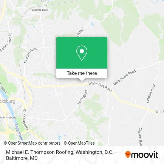 Michael E. Thompson Roofing map