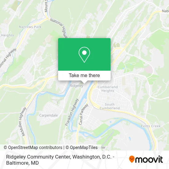 Ridgeley Community Center map