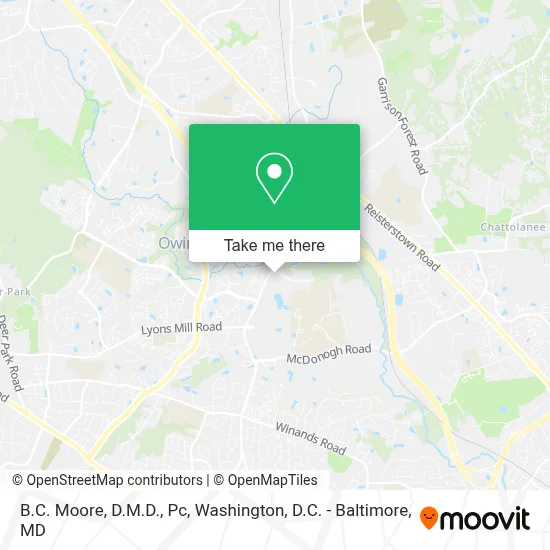 B.C. Moore, D.M.D., Pc map