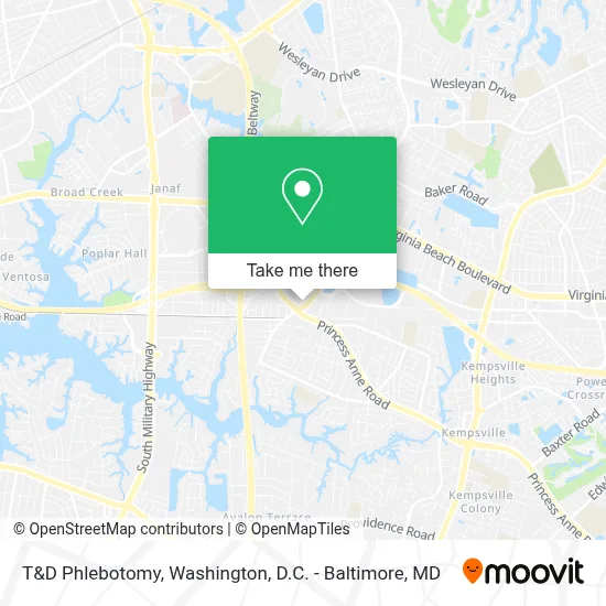 T&D Phlebotomy map
