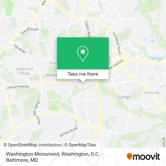 Washington Monument map