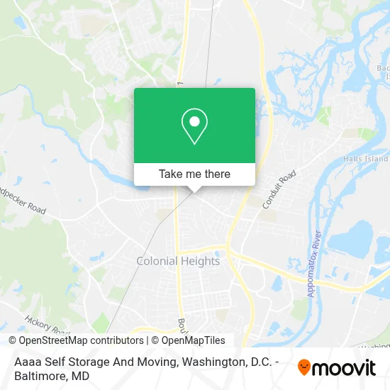 Aaaa Self Storage And Moving map