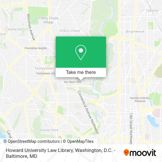 Howard University Law Library map