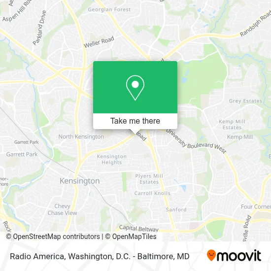 Radio America map