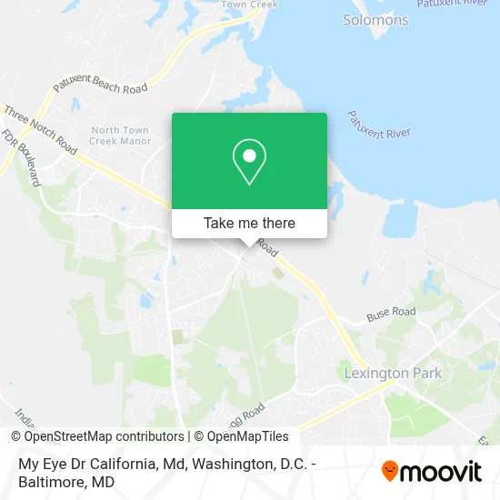 My Eye Dr California, Md map