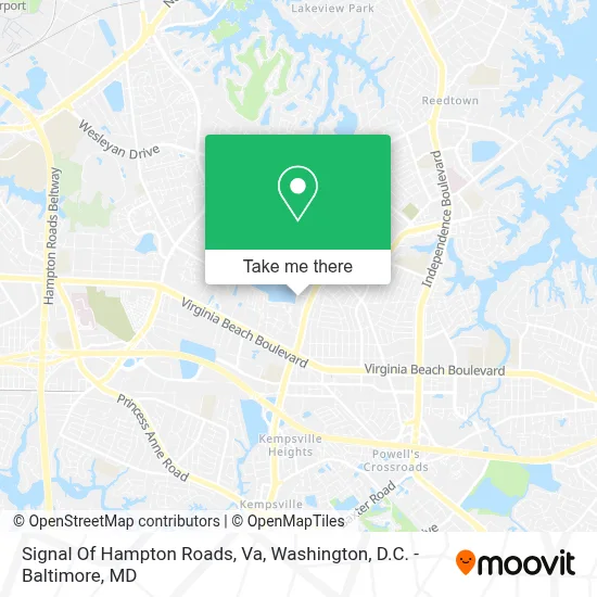 Signal Of Hampton Roads, Va map