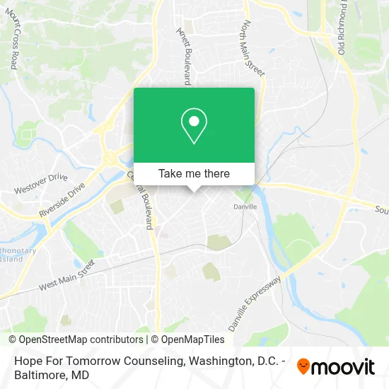 Hope For Tomorrow Counseling map