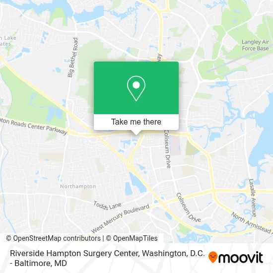 Riverside Hampton Surgery Center map