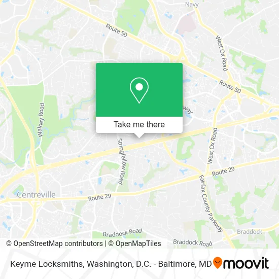 Keyme Locksmiths map