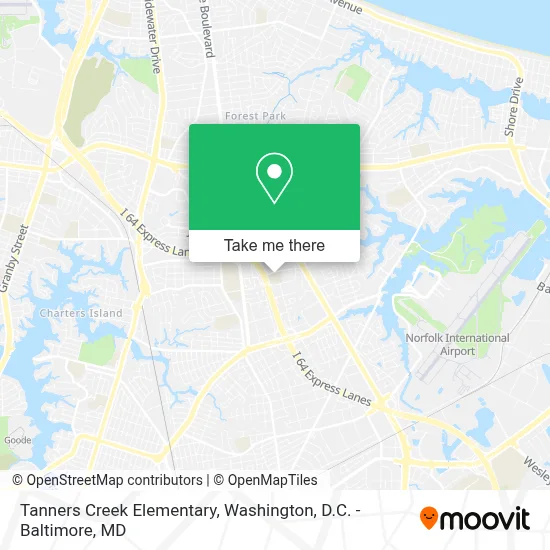Tanners Creek Elementary map