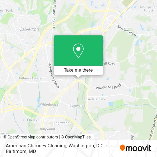 American Chimney Cleaning map