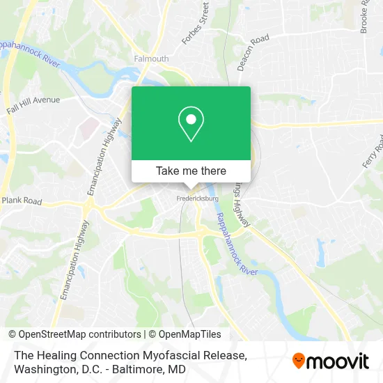 The Healing Connection Myofascial Release map
