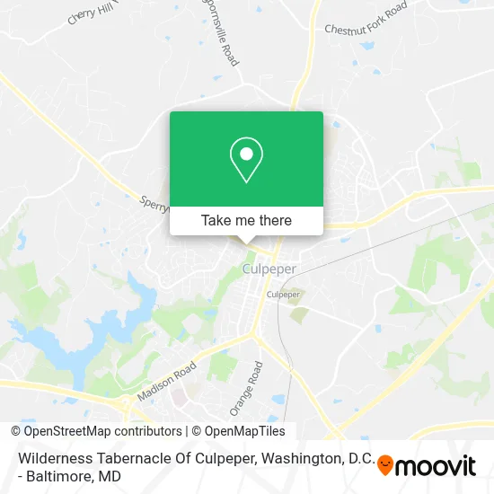 Wilderness Tabernacle Of Culpeper map