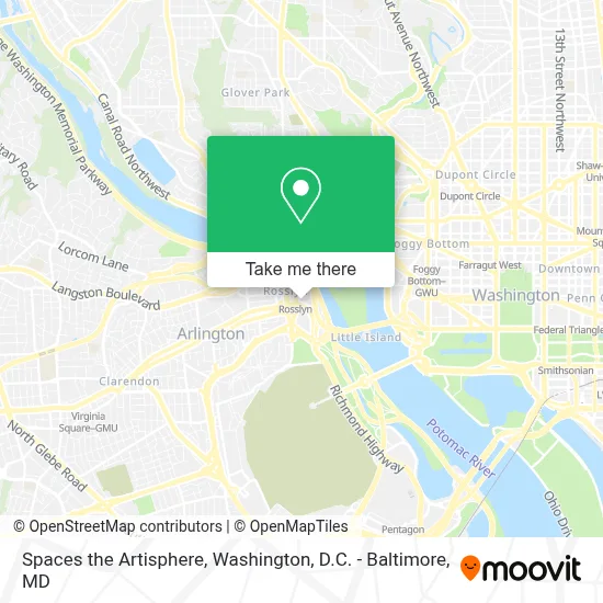 Spaces the Artisphere map