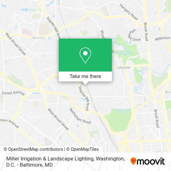 Miller Irrigation & Landscape Lighting map