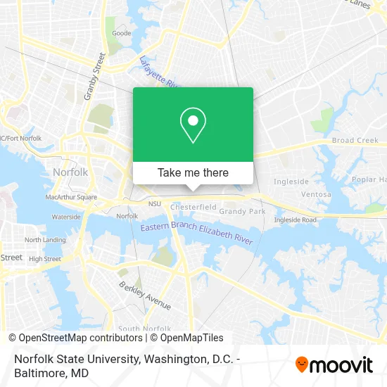 Norfolk State University map