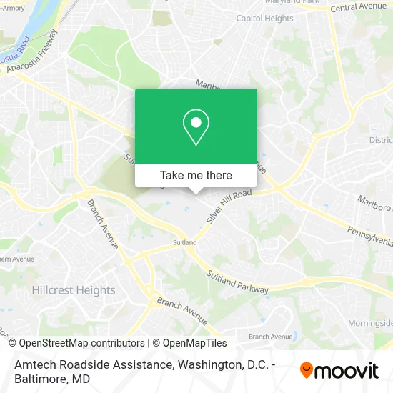 Amtech Roadside Assistance map