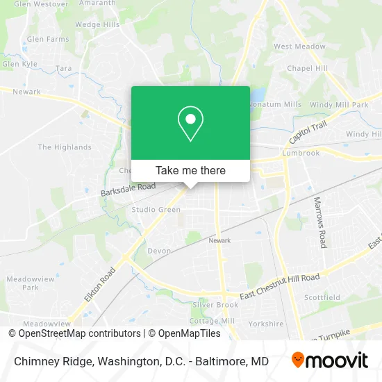 Chimney Ridge map