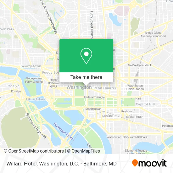 Willard Hotel map