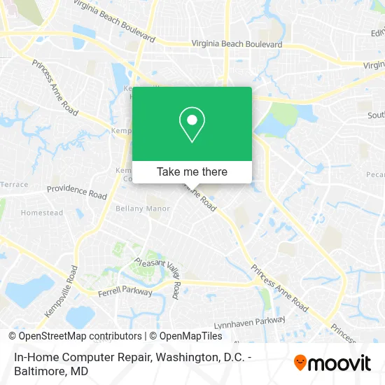 In-Home Computer Repair map