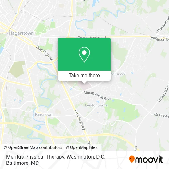 Meritus Physical Therapy map