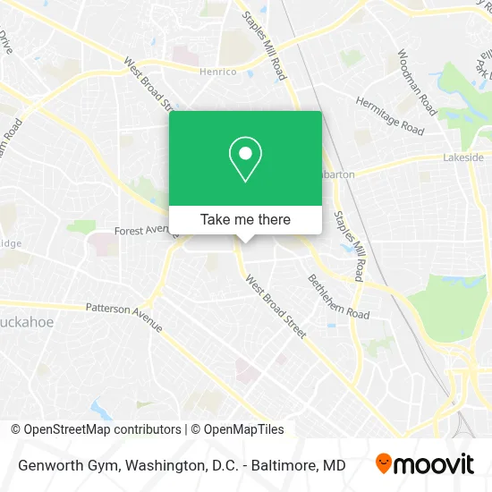 Genworth Gym map