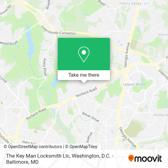 The Key Man Locksmith Llc map