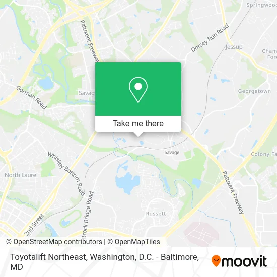 Toyotalift Northeast map