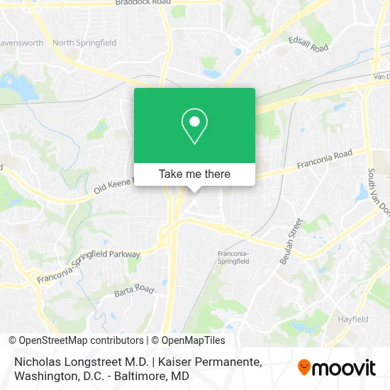 Nicholas Longstreet M.D. | Kaiser Permanente map