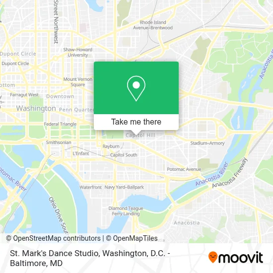 St. Mark's Dance Studio map