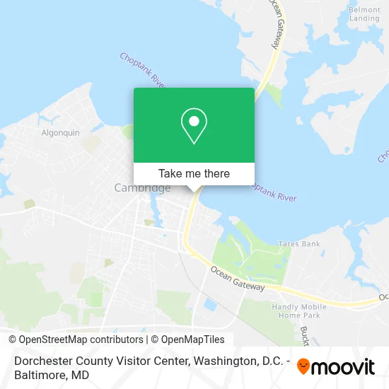 Dorchester County Visitor Center map