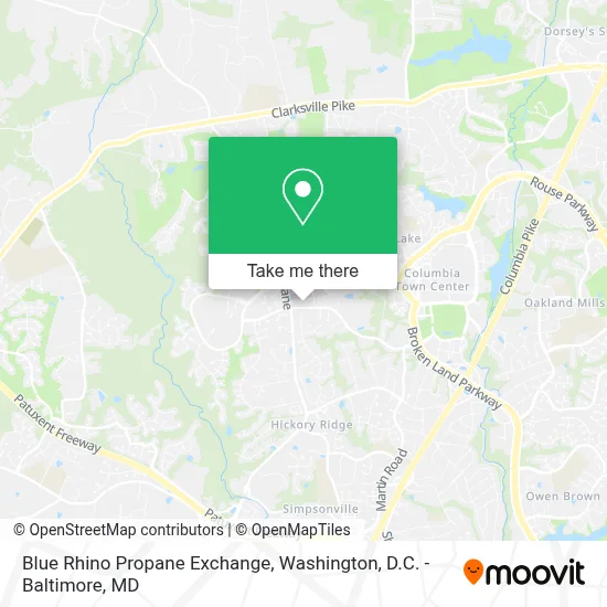 Blue Rhino Propane Exchange map