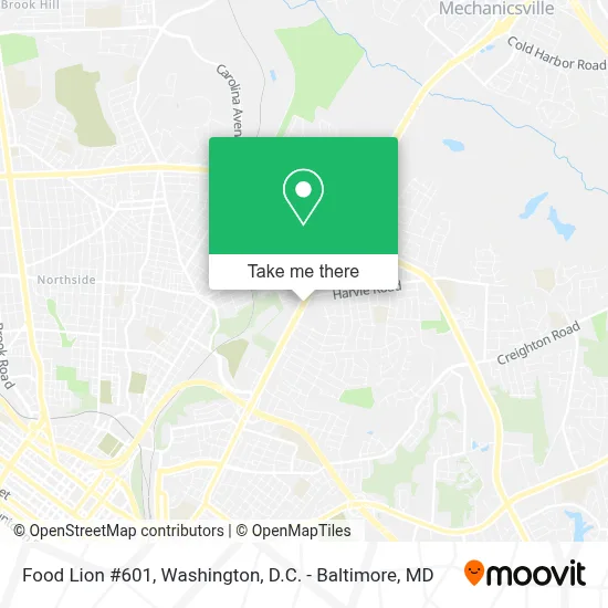 Food Lion #601 map
