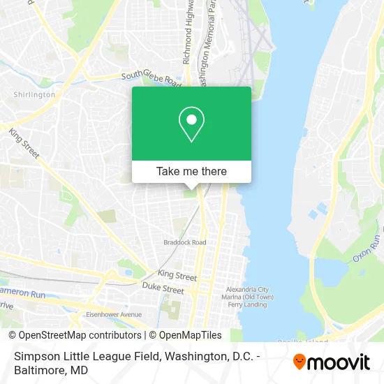 Simpson Little League Field map