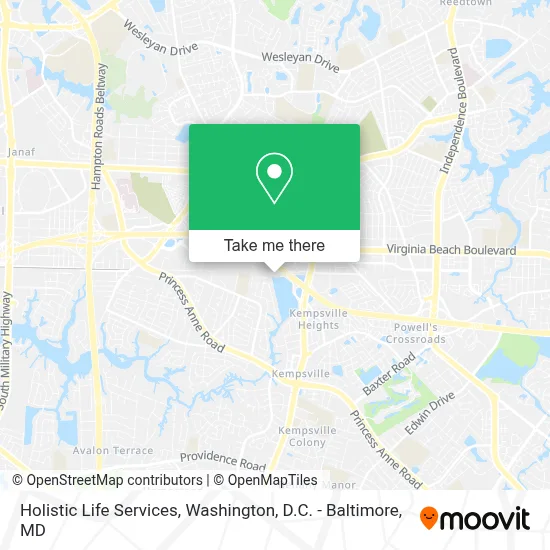Holistic Life Services map