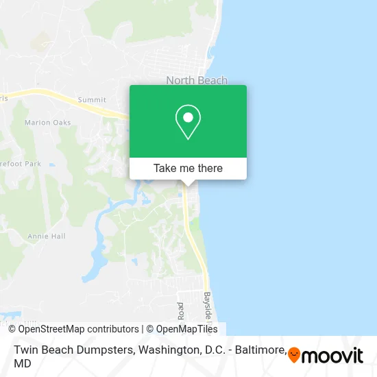 Twin Beach Dumpsters map