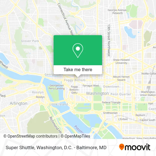 Super Shuttle map