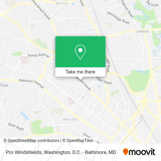 Pro Windshields map