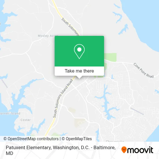 Patuxent Elementary map