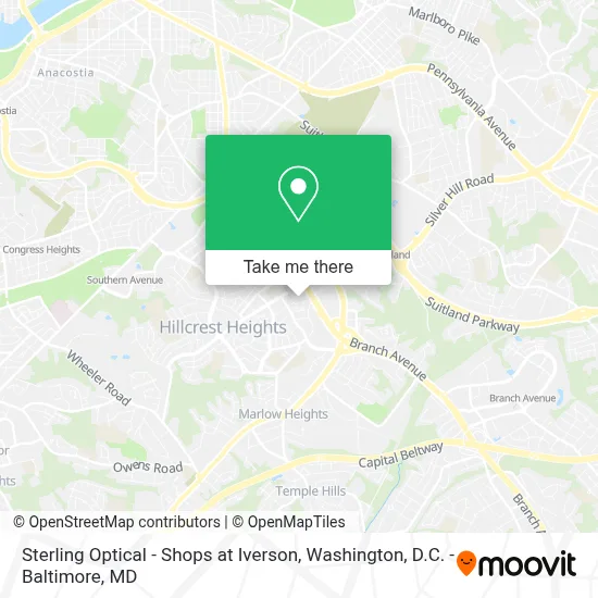 Sterling Optical - Shops at Iverson map