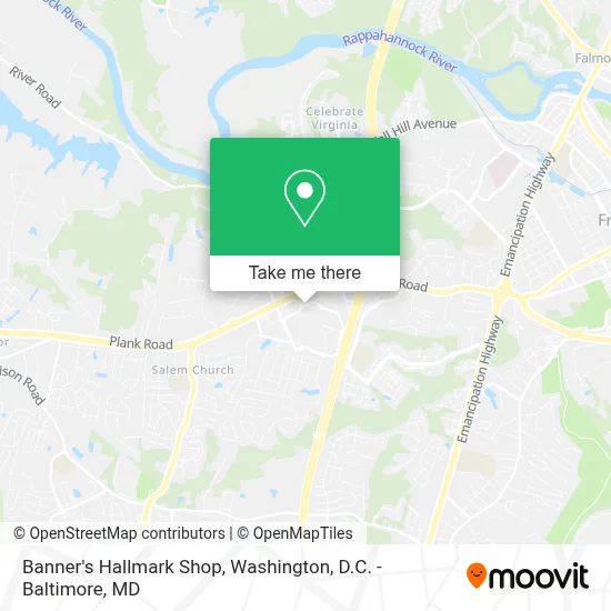 Banner's Hallmark Shop map
