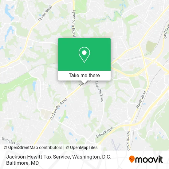 Jackson Hewitt Tax Service map