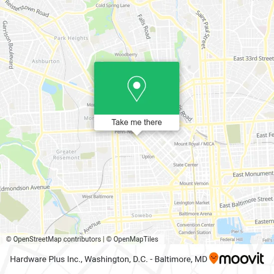 Hardware Plus Inc. map