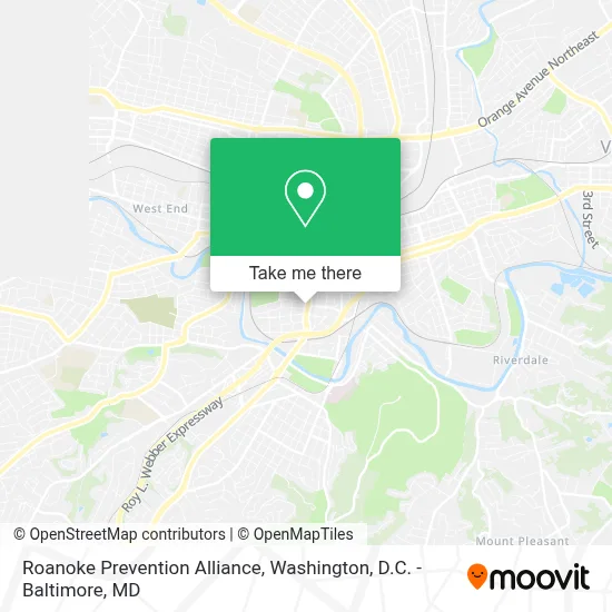 Roanoke Prevention Alliance map