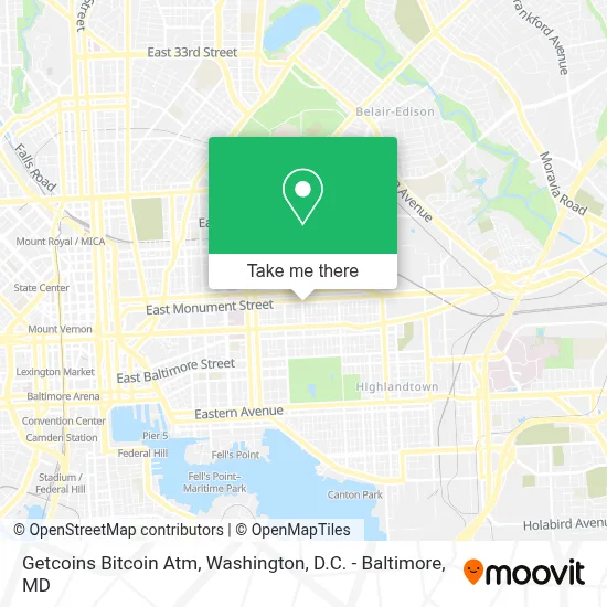 Getcoins Bitcoin Atm map