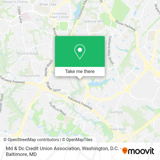 Md & Dc Credit Union Association map