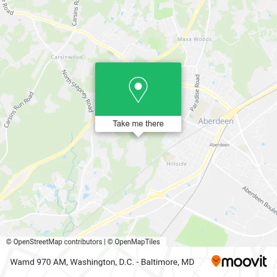 Wamd 970 AM map