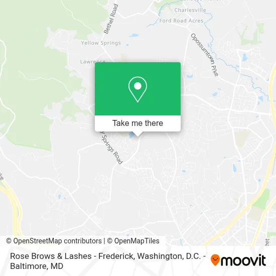 Rose Brows & Lashes - Frederick map