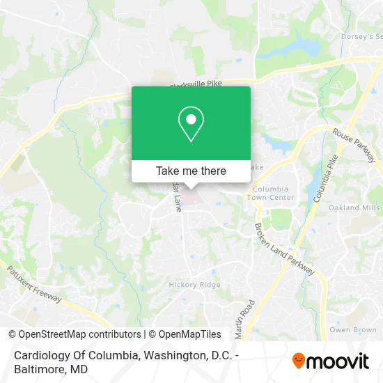 Cardiology Of Columbia map