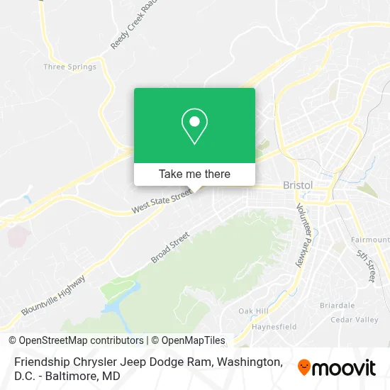 Friendship Chrysler Jeep Dodge Ram map